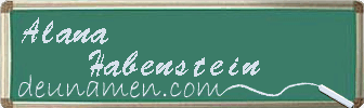 Alana Habenstein Visitenkarte